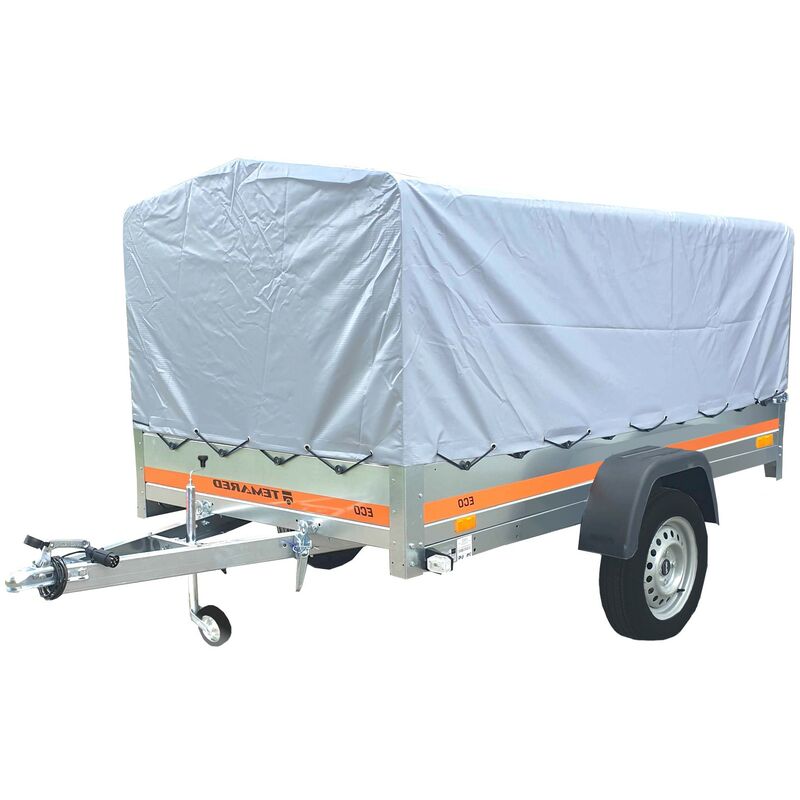 Tema Remorque bâchée basculante Double essieu 263X125cm ECO2612/2 Kipp