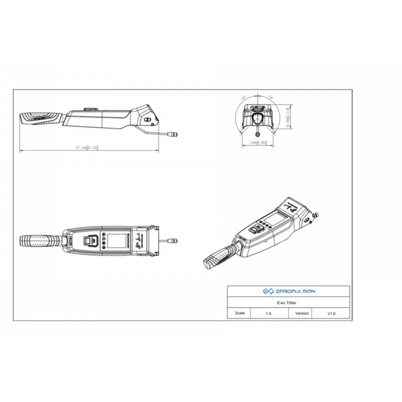 Barre Franche avec Écran de Contrôle pour Moteurs Spirit et Navy Evo - Epropulsion – Image 4