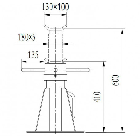 Chandelle Professionnelle Extra Lourde 20 Tonnes - Modèle à Vis - Bas Mw Tools – Image 3