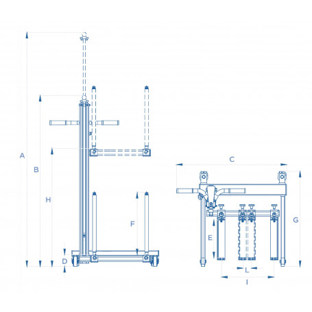 Chariot pour Montage de Roues 100 Kg – Image 2