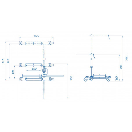 Chariot pour Montage de Roues 200 Kg Omcn – Image 2