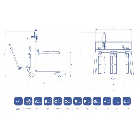 Chariot pour Montage de Roues 700 Kg Omcn – Image 2
