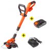 Coupe-Bordure sans Fil 18v Li-Ion + Batterie 18v 2ah + Chargeur Rapide 18v Korman
