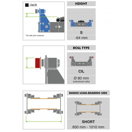 Cric de Fosse Hydro-Pneumatique Cattini 10 T 800 Mm Cattini – Image 6
