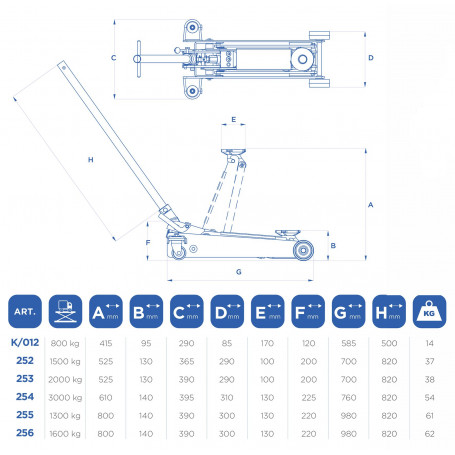 Cric de Garage 3000 Kg Châssis Court – Image 5