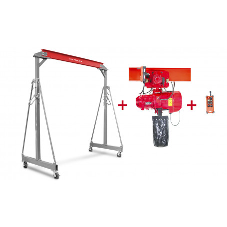 Ensemble de Grue à Portique 1t Palan Électrique à Chaîne avec Chariot 1t Mw Tools – Image 4