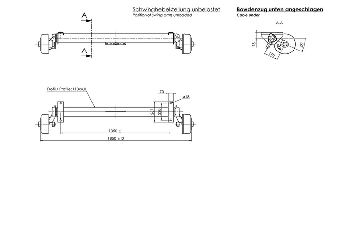 Essieu Freiné Al-Ko 1800 Kg A1350 5x112 – Image 2