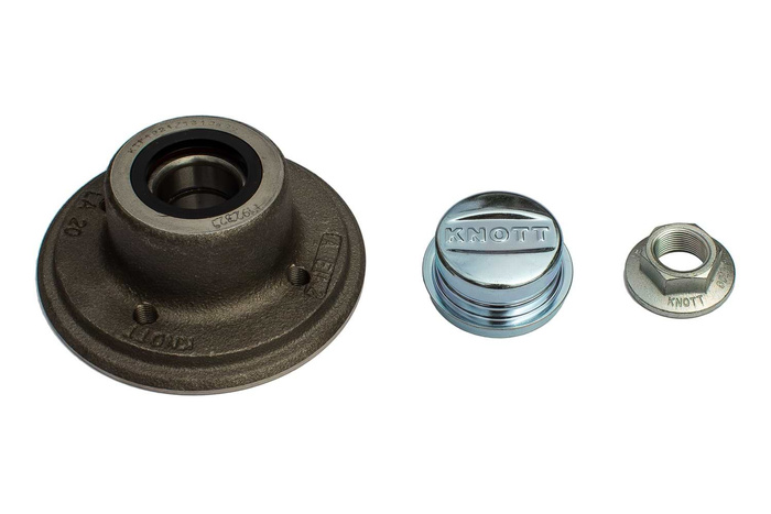 Moyeu avec Roulement pour Essieu Non Freiné Knott 4x100, Kit de Cache-Écrous – Image 5