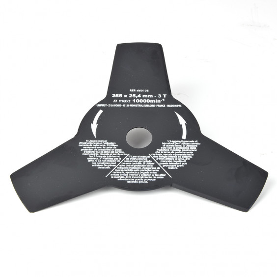 Lame 3 Dents Ø255x25,4mm 1,6mm