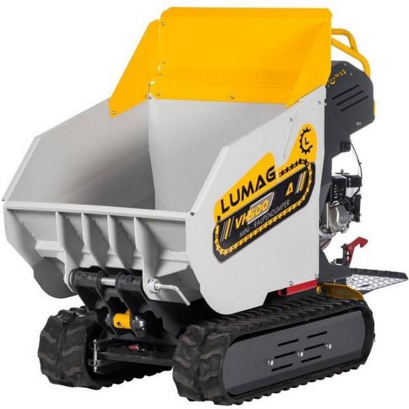 Mini-Dumper sur Chenilles Tout Hydraulique Vh500a 500kg – Moteur Loncin - 7cv – Bennage Hydraulique