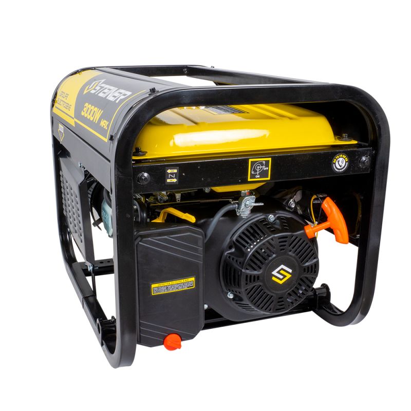 Pack Groupe Electrogène Essence 208cc 3000w Max + Kit Roues et Poignées de Transport