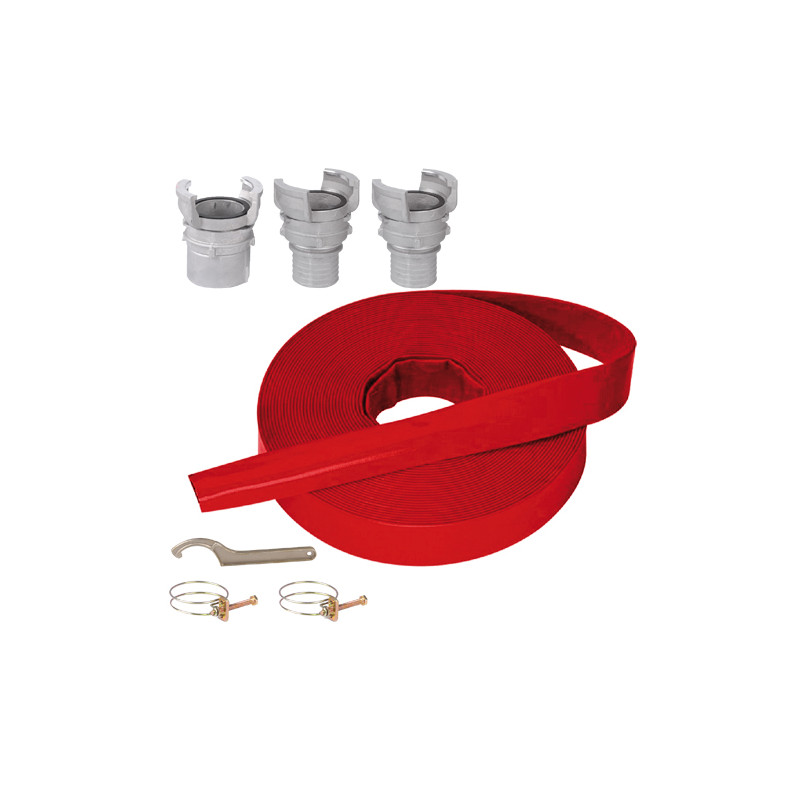 Pack Motopompe Thermique 4t 196cc 30 M³/h Steiner + Tuyau de Refoulement Plat 20m Ø50mm + Raccords Korman – Image 6