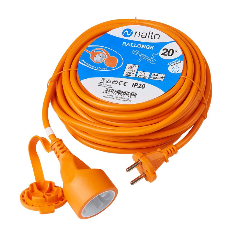 Pack Taille-Haie Électrique 600w 610mm + Rallonge de Jardin 20 M Câble Orange 2g 1,5mm2 avec Clapet de Protection – Image 2