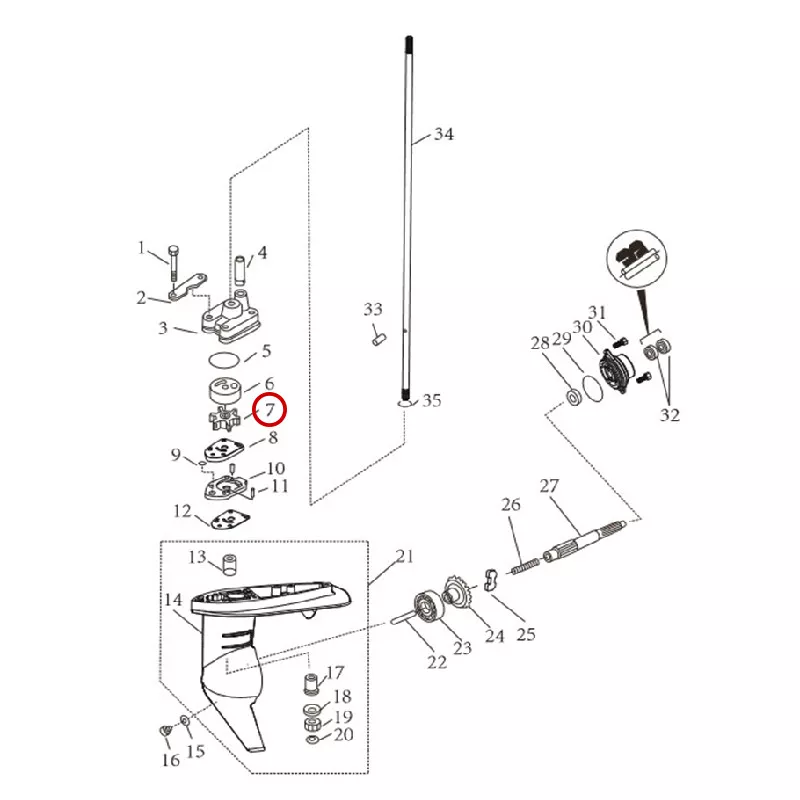 Piece Detachee Moteur Sail 2,5 Cv - – Image 5