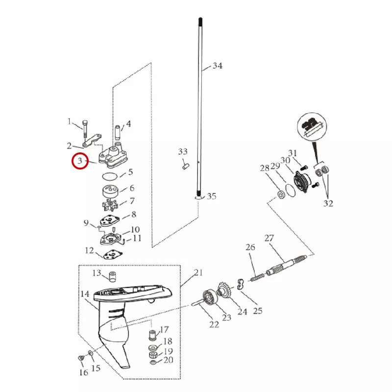Piece Detachee Moteur Sail 2,5 Cv - – Image 6