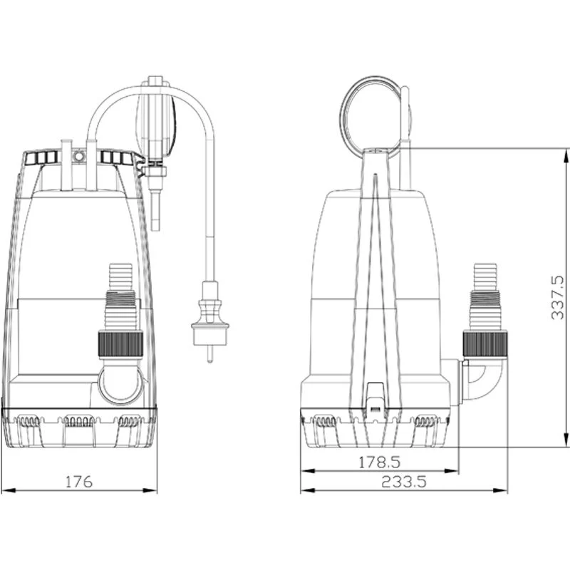 Pompe Immergée 2 en 1 Eaux Claires et Chargées 1000w Korman – Image 2