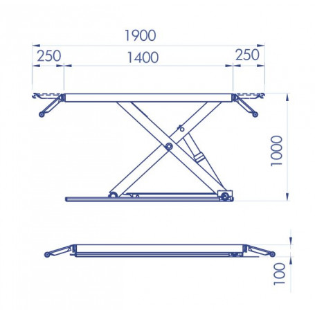 Pont Élévateur à Ciseaux Électrohydraulique 3.0t Omcn 718 1.0m – Image 7
