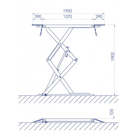 Pont Élévateur à Ciseaux Électrohydraulique 3.5t Omcn 718 1.9m – Image 7