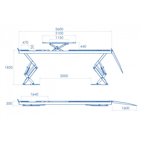 Pont Élévateur à Ciseaux Électrohydraulique X-Line 5,5 T Omcn 862 – Image 6