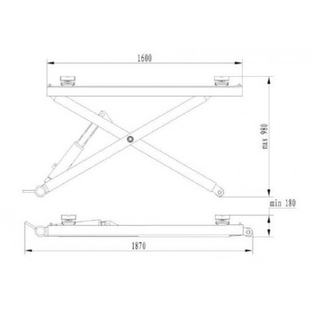 Pont Élévateur à Ciseaux Mobile 3t 220v Hauteur de Levage 980 Mm Mw tools msl300m – Image 6