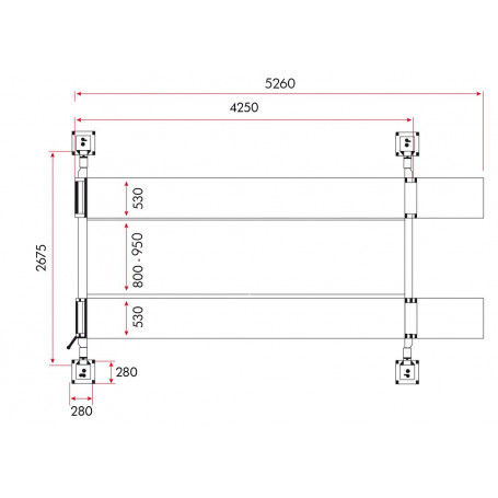 Pont Élévateur Hydraulique 4 Colonnes 3,5 T 3x380v Mw Tools Hb435 – Image 5