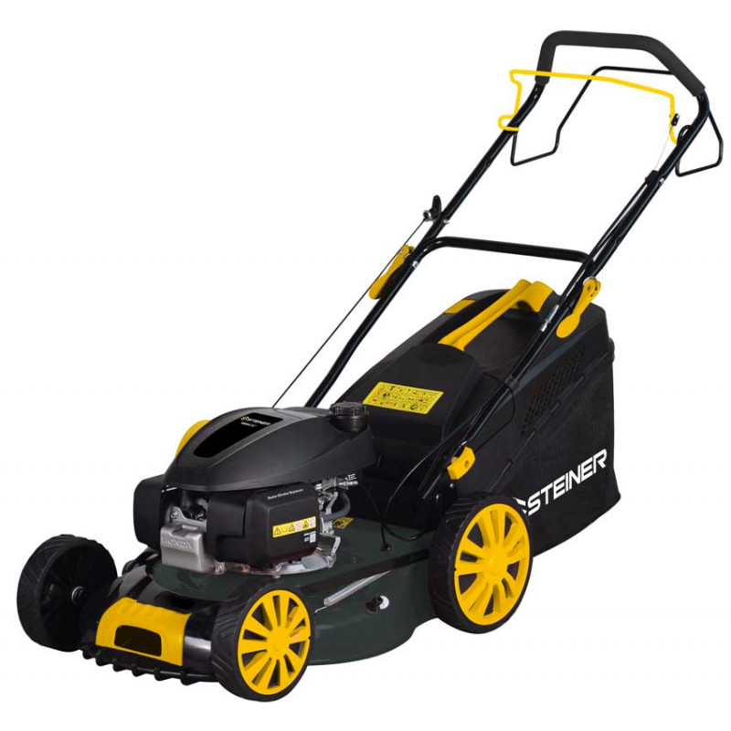 Tondeuse Thermique Tractée 4 en 1 Mulching 51cm Moteur Honda 166 Cm³ Steiner