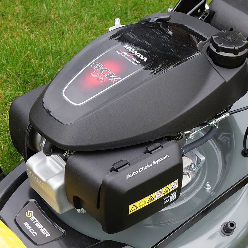 Tondeuse Thermique Tractée 4 en 1 Mulching 51cm Moteur Honda 166 Cm³ Steiner – Image 3