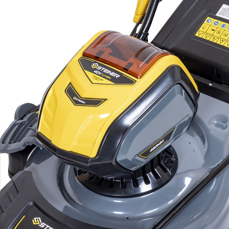 Tondeuse sur Batterie Poussée 4 en 1 Mulching 40v 46cm + 1 Batterie 4ah + 1 Chargeur Steiner – Image 4